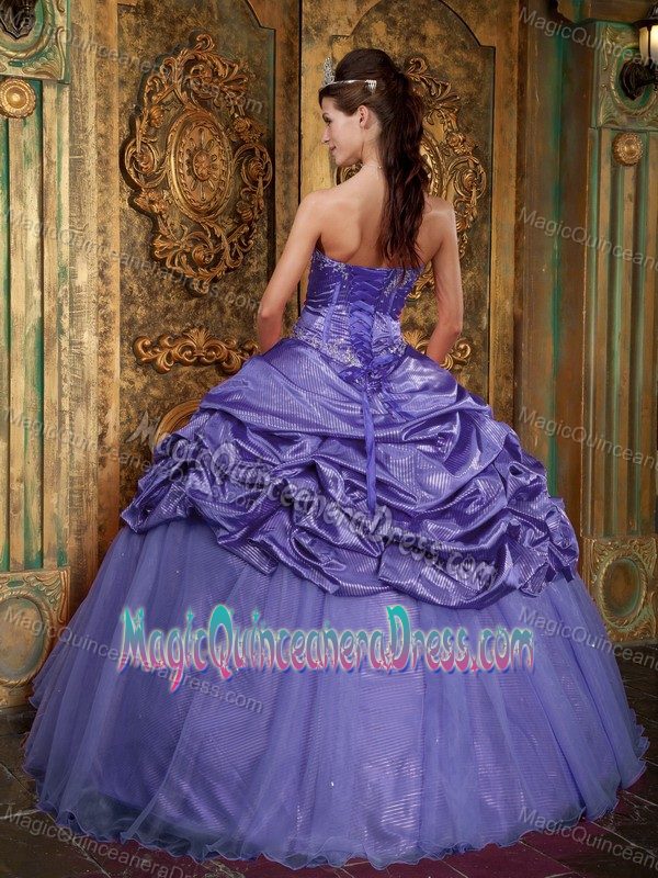 Appliques Purple Organza Brand New Sweet 16 Dresses in Hermosillo