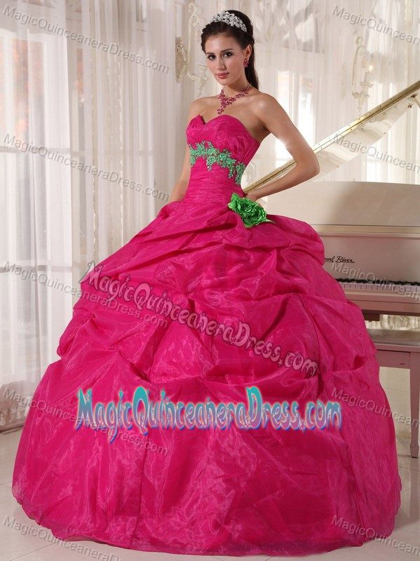 Hot Pink Sweetheart Appliques Quince Dresses in Andernach Germany
