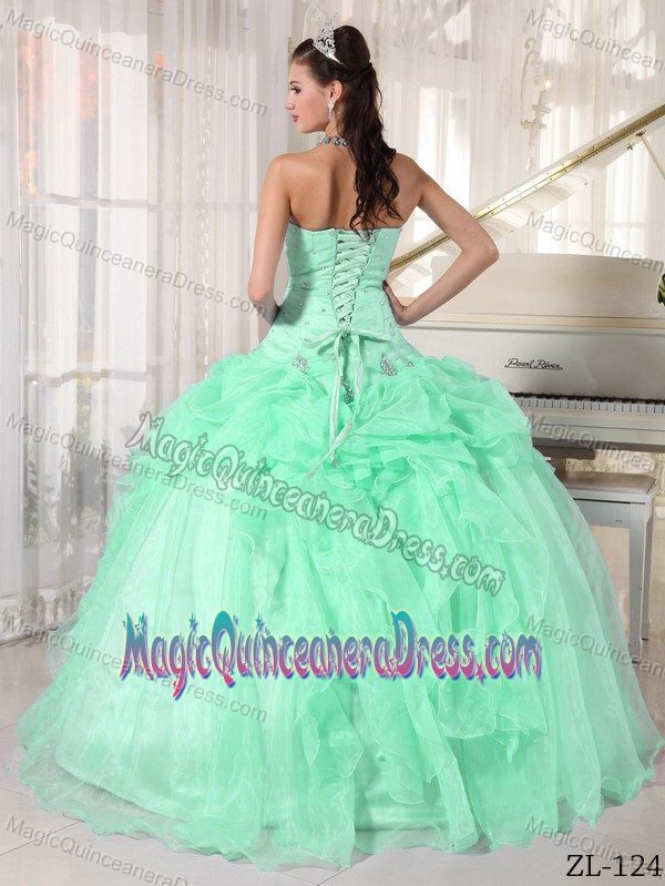 Apple Green Strapless Beading Quinceanera Gowns in Aalen Germany