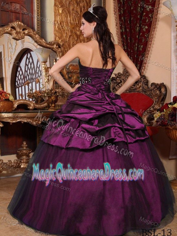 Purple Strapless Tulle and Taffeta Beading 16 Dresses in Aue Germany