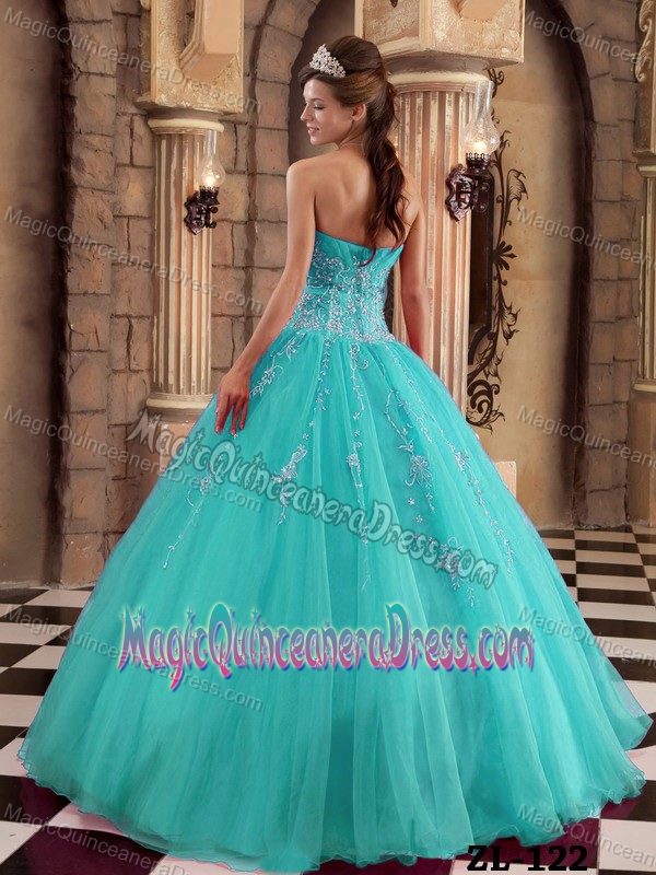 Turquoise Beading Appliques Sweet Sixteen Dresses in Busselton WA