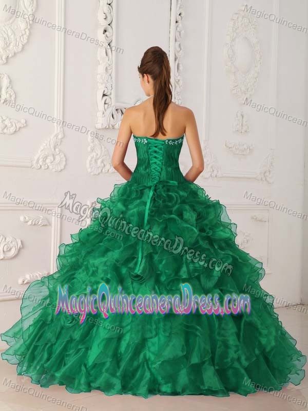 Green for White Embroidery Dresses for Quinceanera in Busselton WA