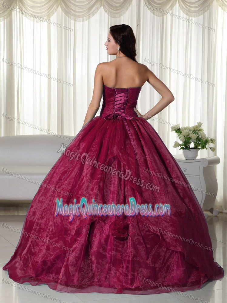 Wine Red Organza Beaded Sweet 15 Dress in Ampthill Bedfordshire