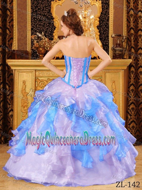 Sweetheart Multi-Color Organza Quinceanera Dresses with Applique