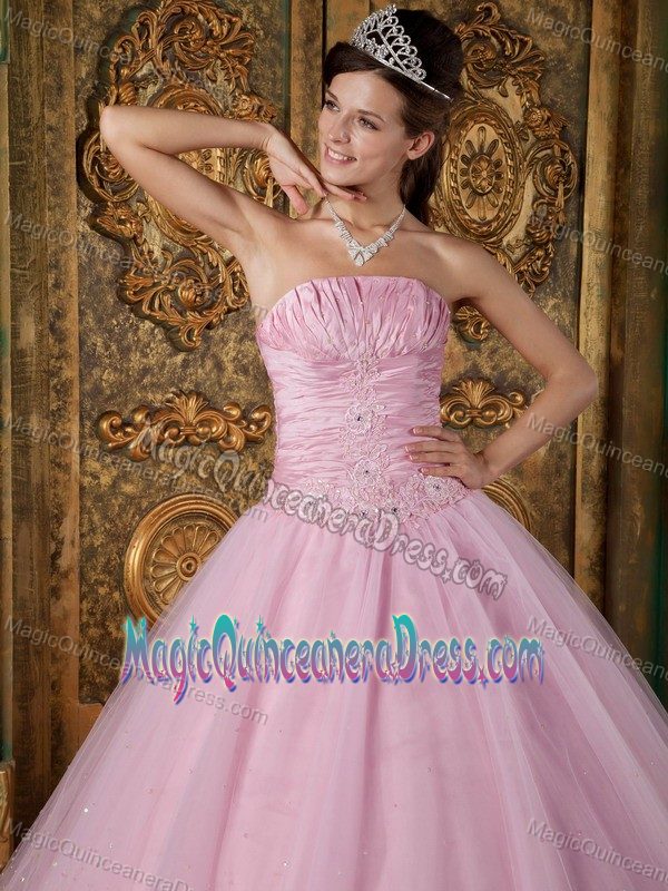 Pink Appliques Tulle Dresses For Quince in Hanau Germany on Sale