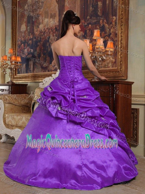 Beading for Purple Sweetheart Quinceanera Gown Dresses in Cusseta