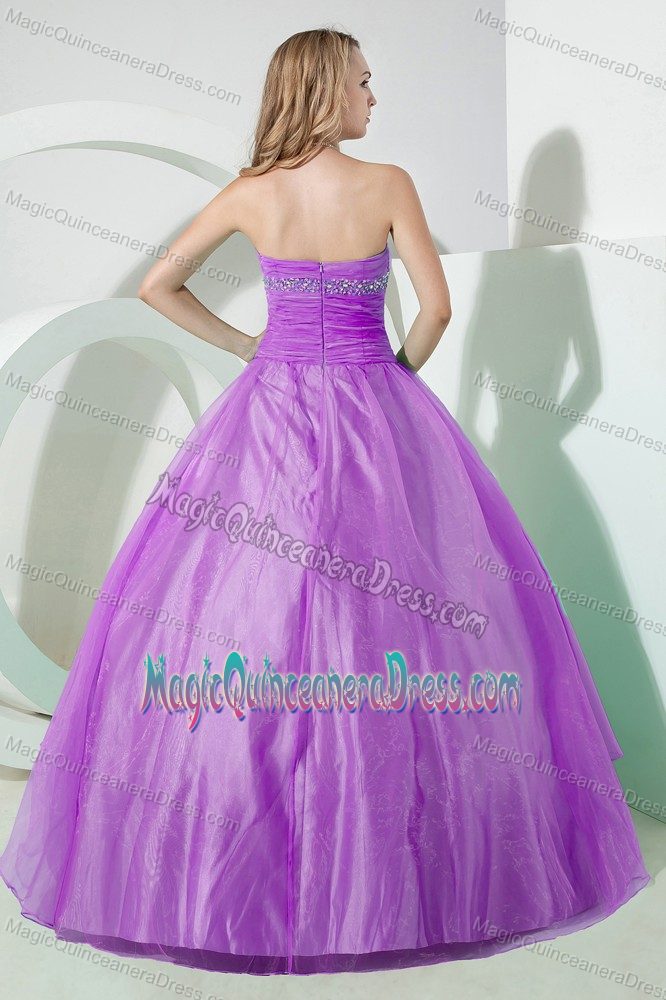 Lavender Strapless Beads and Embroidery Sweet 16 Dresses in Fort Payne
