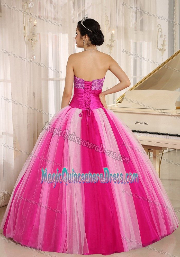 Multi-color New Arrival Strapless Tulle Dress For Quince in Evergreen