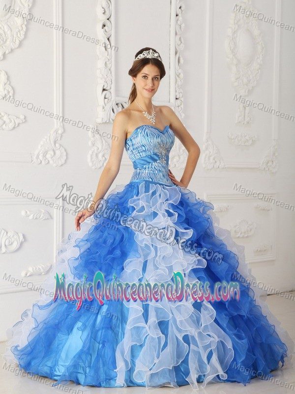 Multi-color A-Line Sweetheart Sweet 15 Dresses in Chelsea with Beading