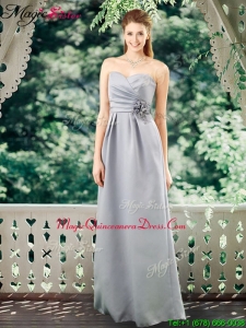 Romantic Empire Sweetheart Dama Dresses with Hand Made Flowers