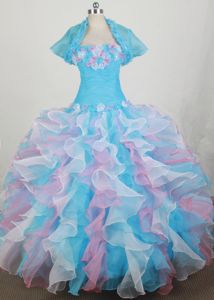Romantic Multi-color Strapless Quinceanera Gowns in Bessemer with Appliques