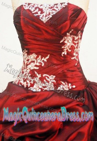 Strapless Quinceanera Dress in Salvador Brazil with Appliques and Beading