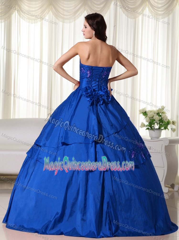 Strapless Taffeta Hand Flowery Quinceanera Gown Dresses in Cessnock