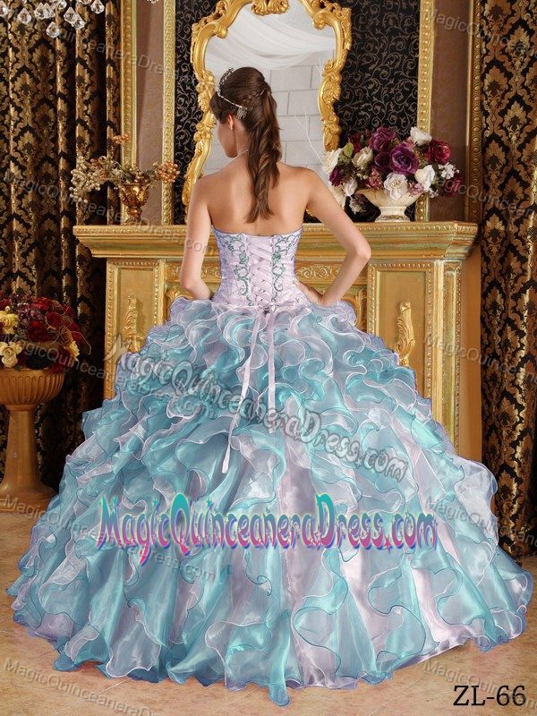 Ruffles and Embroidery Multi-color Sweet Sixteen Dresses in Snoqualmie