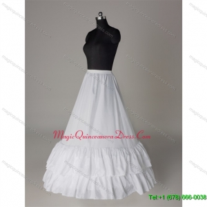 Affordable Organza Floor length Wedding Petticoat in White