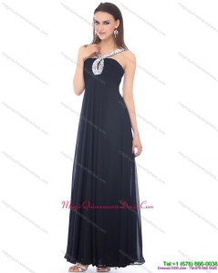 2015 The Most Popular Black Dama Dresses with Beading