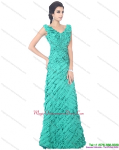 2015 Unique Apple Green Dama Dresses with Ruffled Layers
