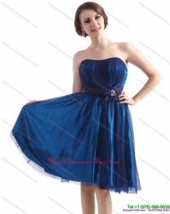 Affordable 2015 Luxurious Sweetheart Mini Length Dama Dress with Belt and Beading