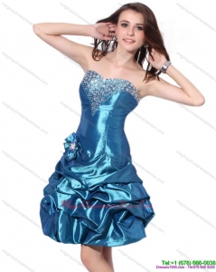 Discount Beading Strapless Dama Dresses with Pick Ups and Hand Made Flower