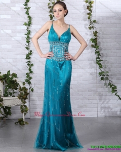 New Arrival Beading Dama Dresses with Brush Train and Spaghetti Straps