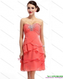 New Arrival Mini Length Sweetheart Dama Dresses with Ruching