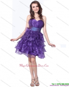 New Arrival Sweetheart Dama Dresses with Ruffled Layers