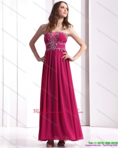 New Arrival Strapless Floor Length 2015 Dama Dress with Beading