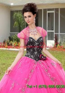 Best Selling Appliques and Sequins Bolero Quinceanera Jackets in Pink