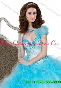 New StyleRuffles Baby Blue Special Occasion Quinceanera Jacket