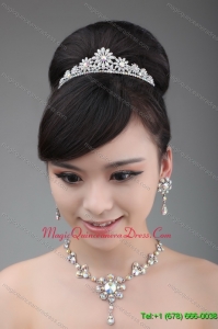Multi Color Crystal and Rhinestone Round Shaped Jewelry Set