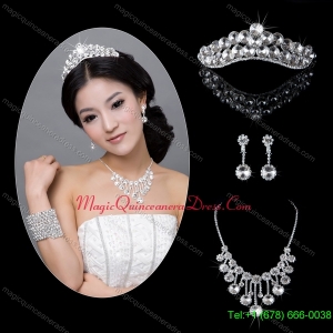 Exquisite Alloy With Rhinestone Pearl Ladies Jewelry Sets