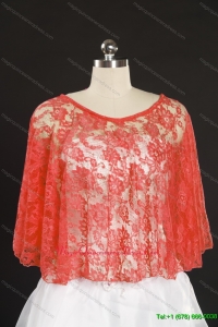 2014 Popular Red Beading Lace Wraps for Summer