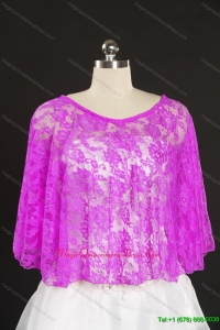 Lace Hot Pink Beading Hot Sale Wraps for 2014