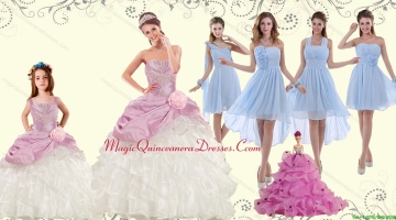 Elegant Multi Color Strapless Hand Made Flower Quinceanera Dress and Ruching Pretty Prom Dresses and Ruffles Straps Little Girl Dress