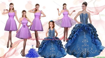 Ruffles and Beading Sweetheart Quinceanera Dress and Lilac Short Prom Dresses and Cute Halter Top Little Girl Dress