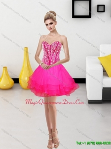 2015 Discount A Line Sweetheart Dama Dress with Beading