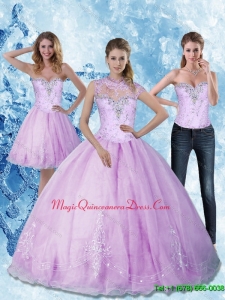 Custom Made 2015 Sweetheart Quinceanera Dresses with Beading and Appliques