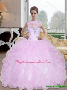 Custom Made Beading and Ruffles Ball Gown Sweet 16 Quinceanera Dresses for 2015