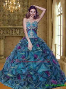 Custom Made Colorful Sweet 15 Quinceanera Dresses with Appliques and Pick Ups