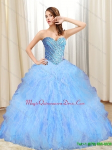 Luxury Beading and Ruffles 2015 Quinceanera Dresses in Multi Color