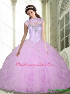 Romantic Beading and Ruffles Sweetheart Quinceanera Dresses for 2015