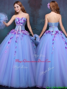 Wonderful Really Puffy A Line Quinceanera Dress with Appliques and Bowknot