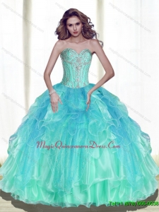 Classical Ball Gown Sweetheart Fashionable Quinceanera Gown with Beading