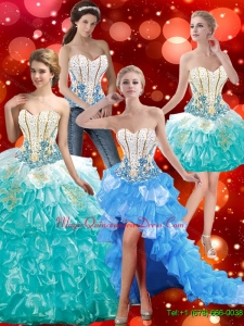 Discount Sweetheart Custom Made Quinceanera Dress with Beading and Ruffles