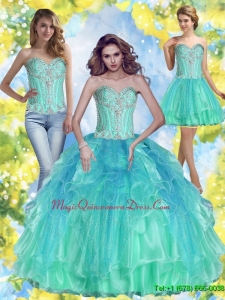 2015 Inexpensive Ball Gown Sweetheart Quinceanera Dresses with Beading