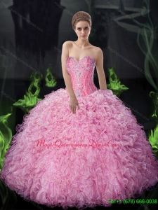 Sophisticated Ball Gown Beaded and Ruffles Quinceanera Dresses