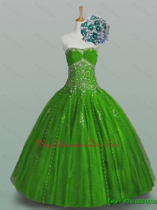 Custom Made 2015 Strapless Quinceanera Dresses with Beading and Appliques for Winter