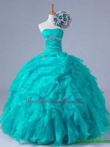 2015 In Stock Beaded Quinceanera Dresses in Organza for Fall