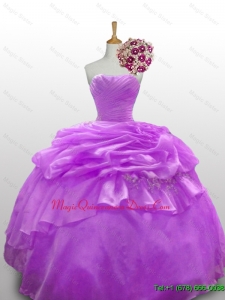 2015 In Stock Quinceanera Dresses with Beading and Paillette for Fall