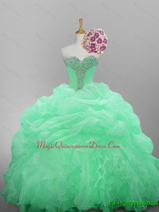 2015 In Stock Sweetheart Camo Quinceanera Dresses with Beading and Ruffled Layers